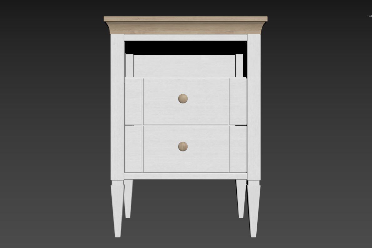 Bedroom set bookcase with two doors 3D Model Collection_49