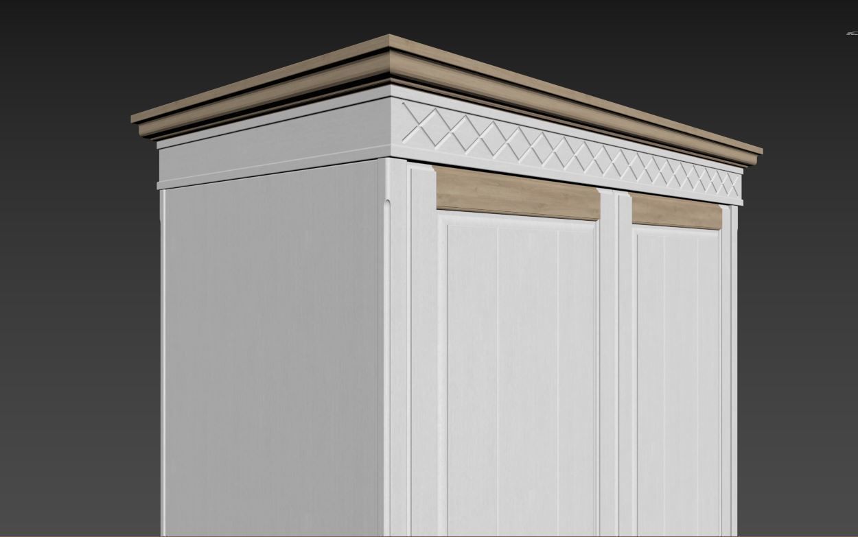 Bedroom set bookcase with two doors 3D Model Collection_66