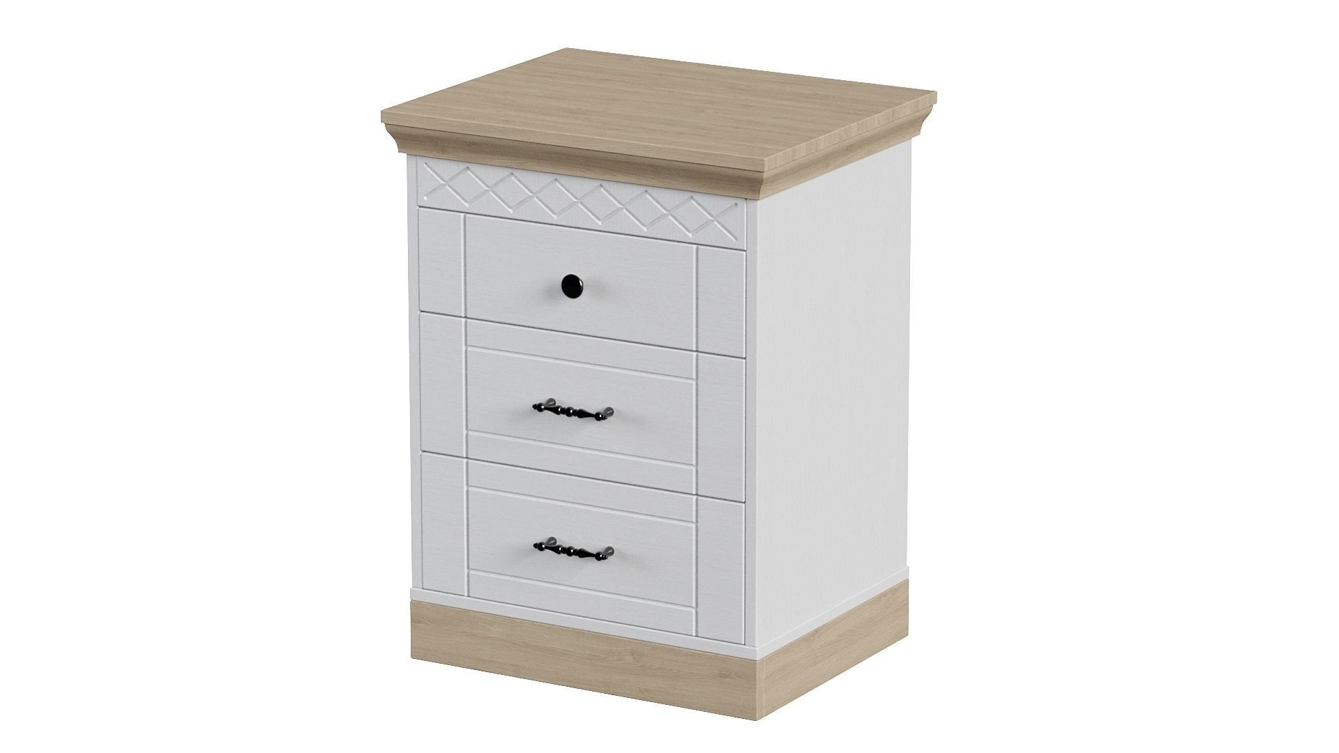 Bedroom set bookcase with two doors 3D Model Collection_28