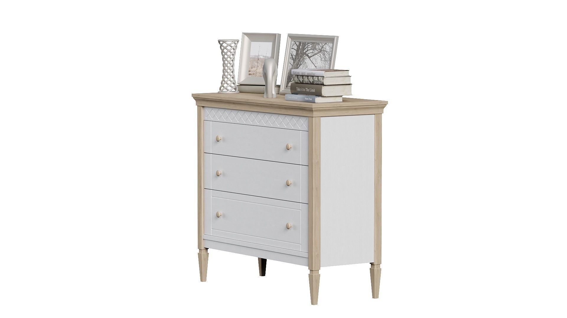 Bedroom set bookcase with two doors 3D Model Collection_36