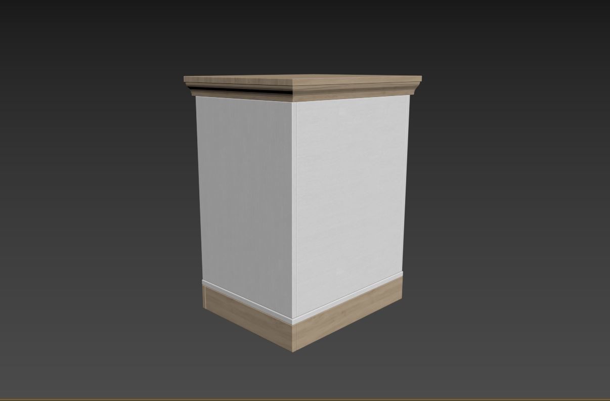 Bedroom set bookcase with two doors 3D Model Collection_73