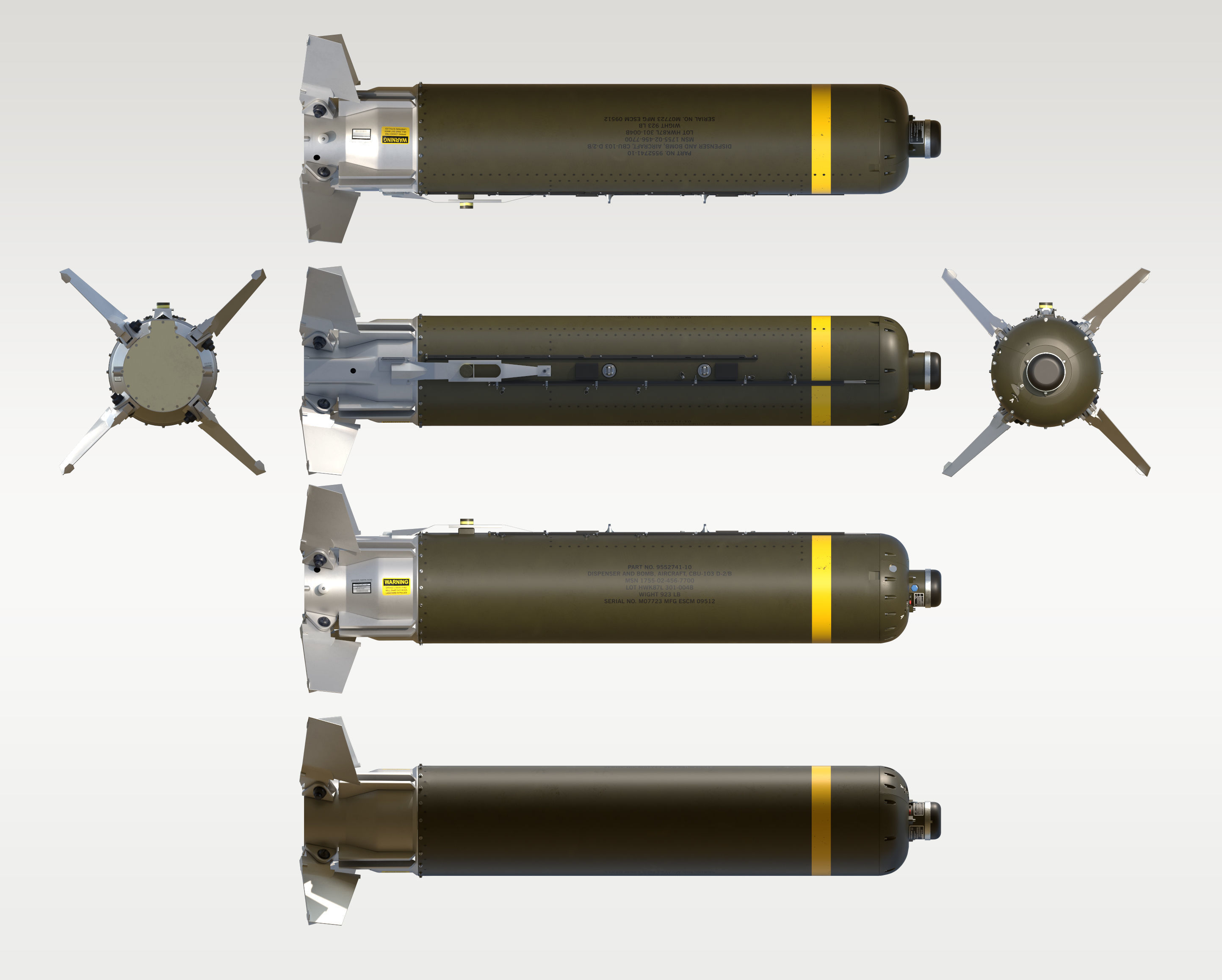 CBU-103 Combined Effects Munition 3D model_14
