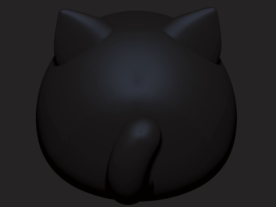 Cat for render and 3d print Low-poly 3D model_5