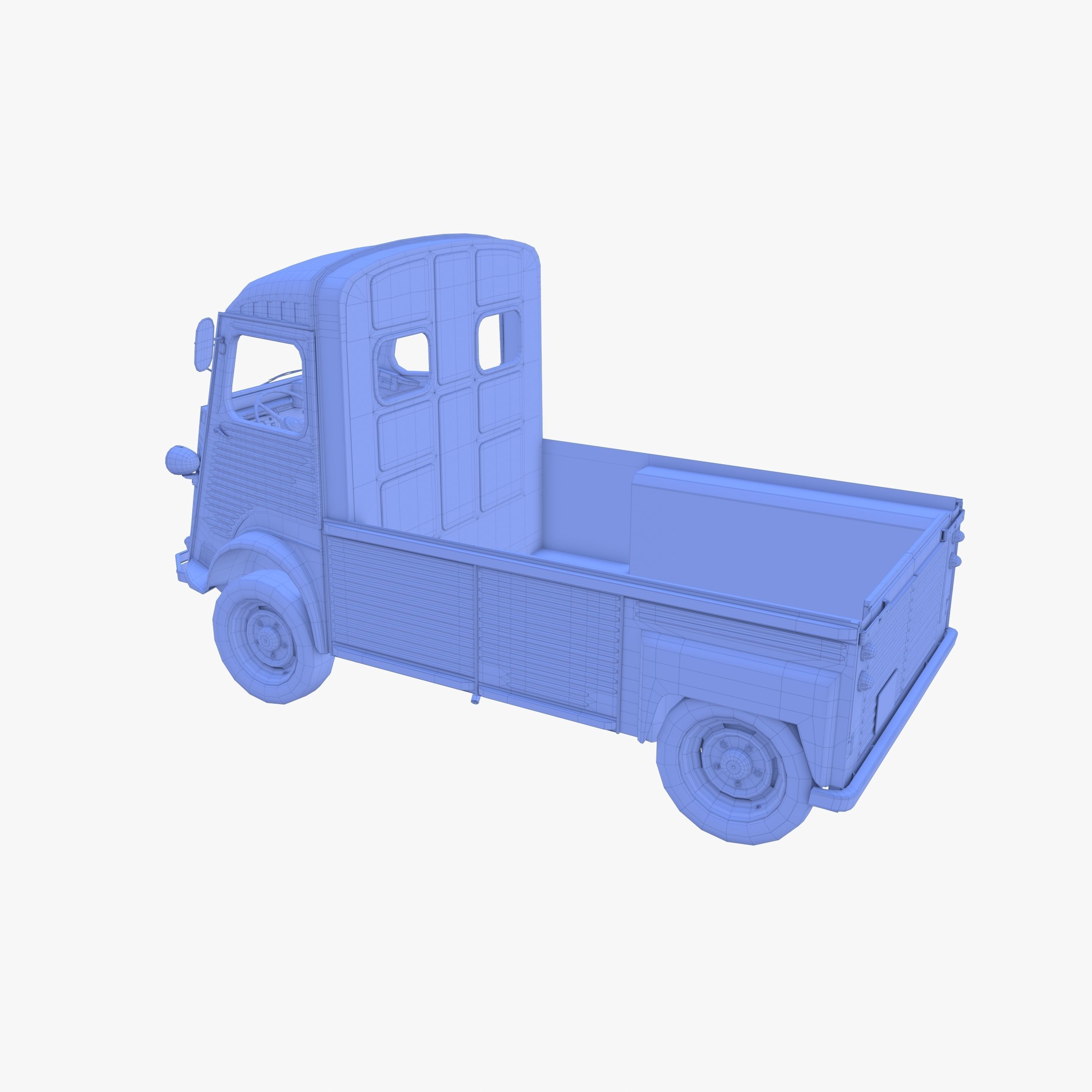 Generic 40s Van Pick Up with interior v3 3D model_29
