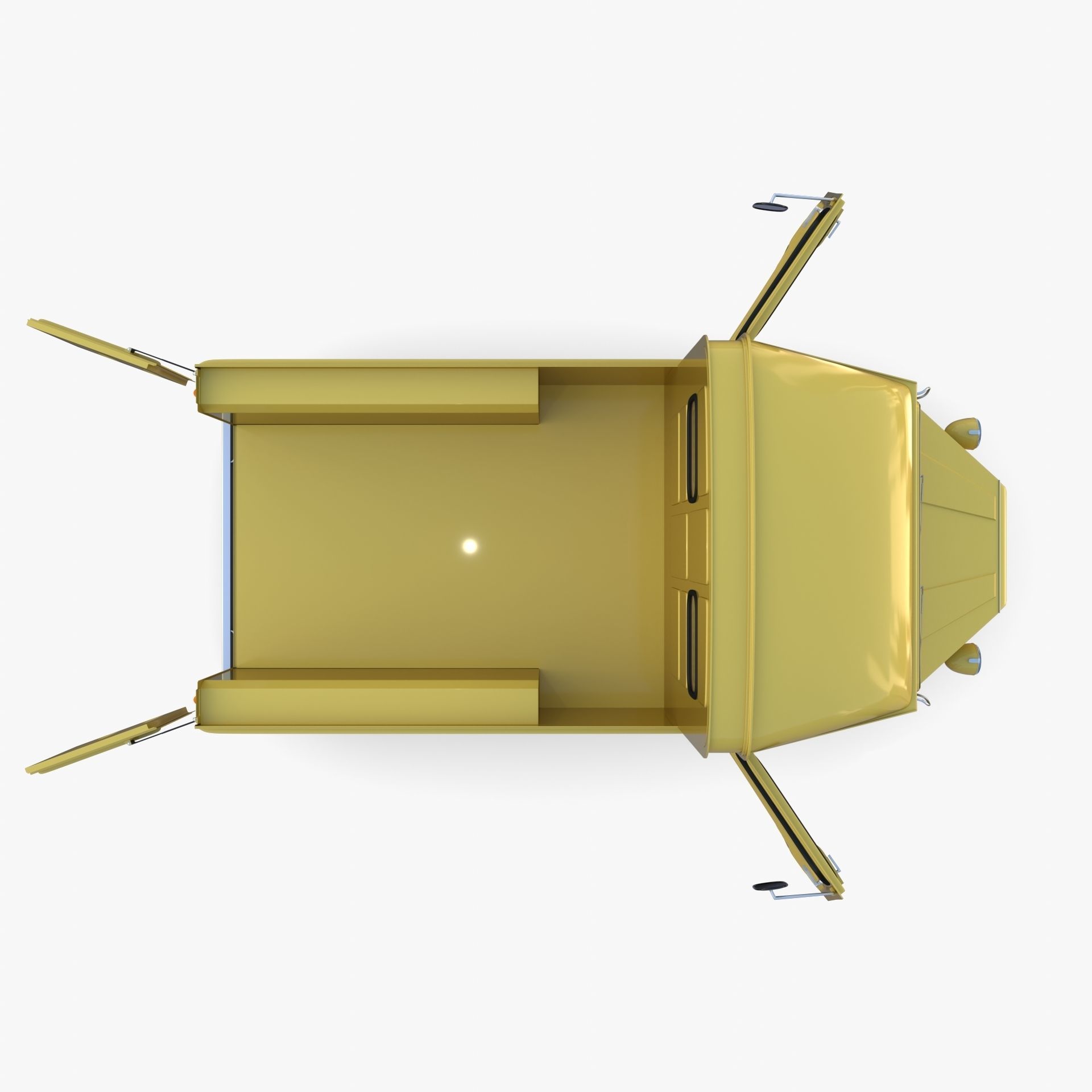 Generic 40s Van Pick Up with interior v3 3D model_20