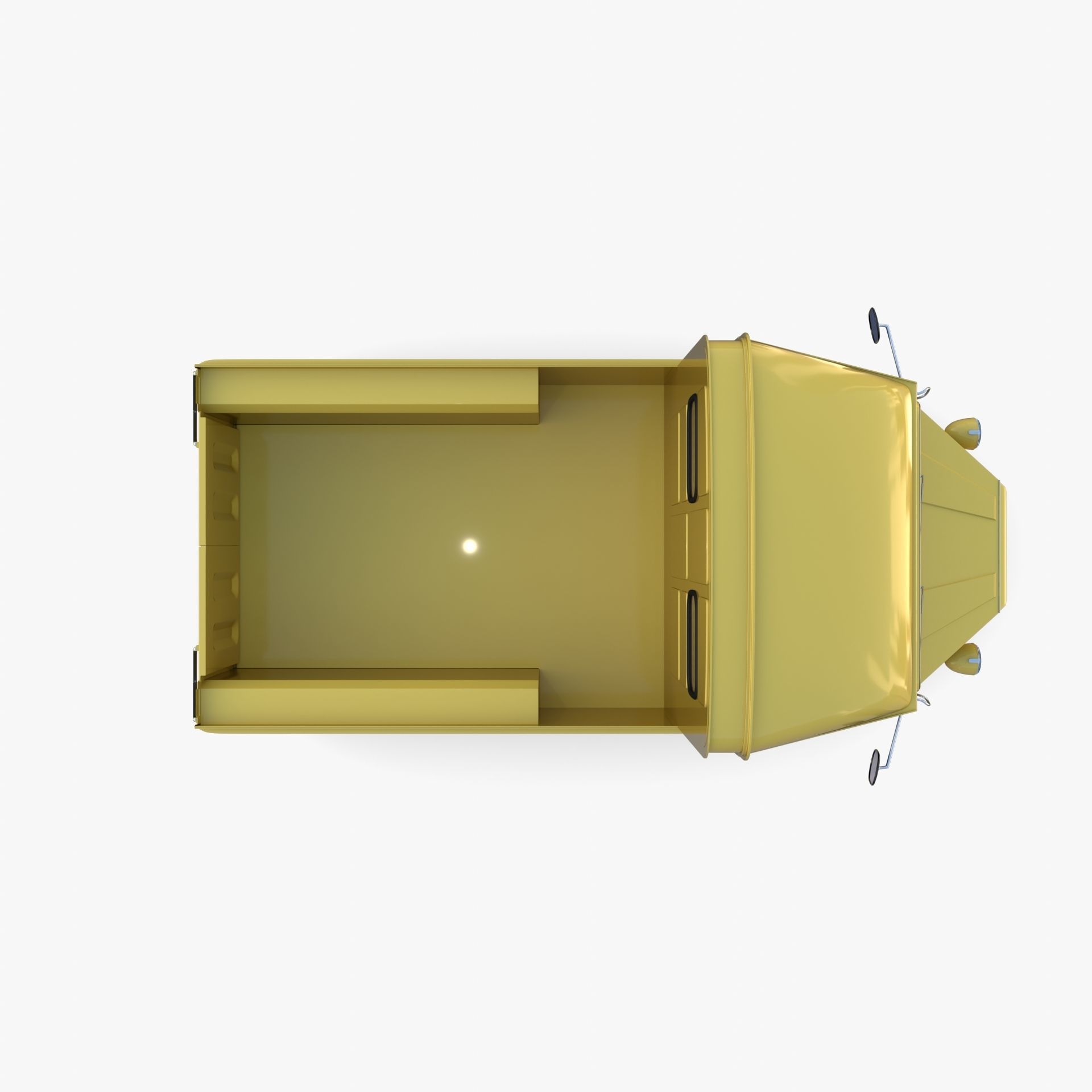 Generic 40s Van Pick Up with interior v3 3D model_7