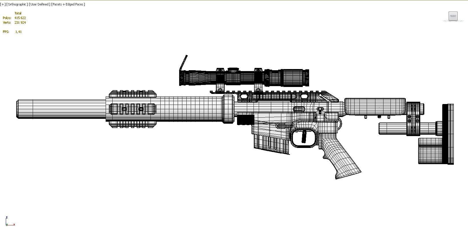 Sniper rifle McMillan CS5 3D model_4