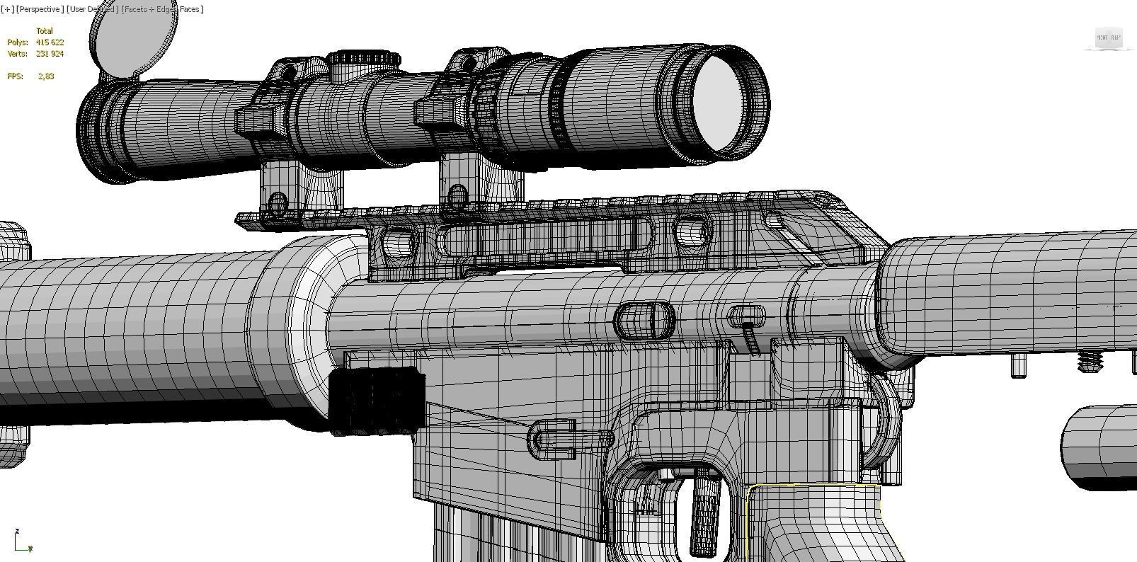 Sniper rifle McMillan CS5 3D model_7