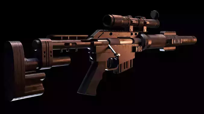 Sniper rifle McMillan CS5 3D model
