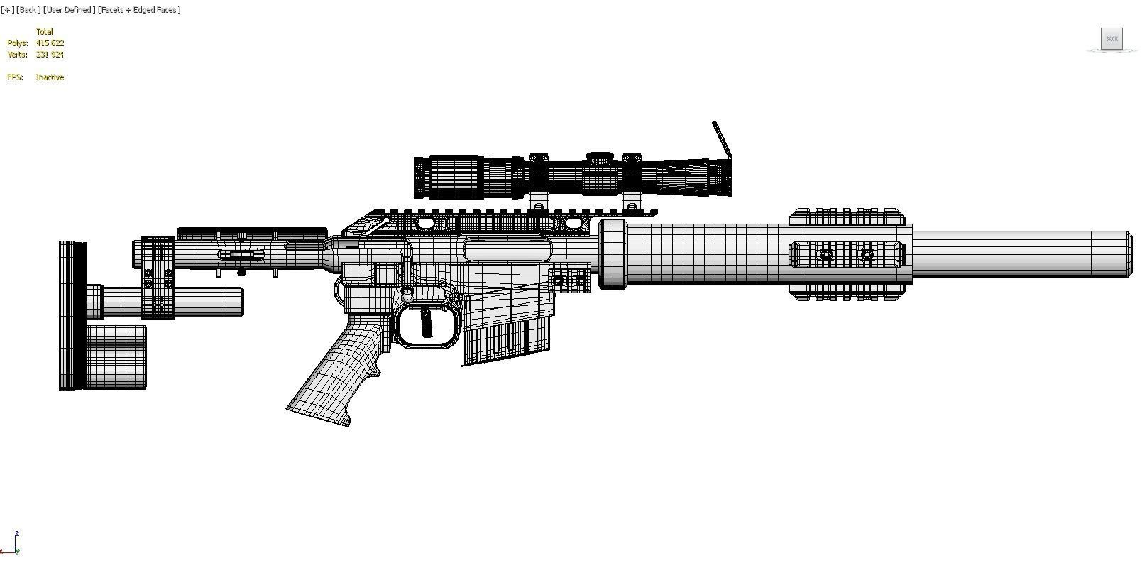 Sniper rifle McMillan CS5 3D model_5