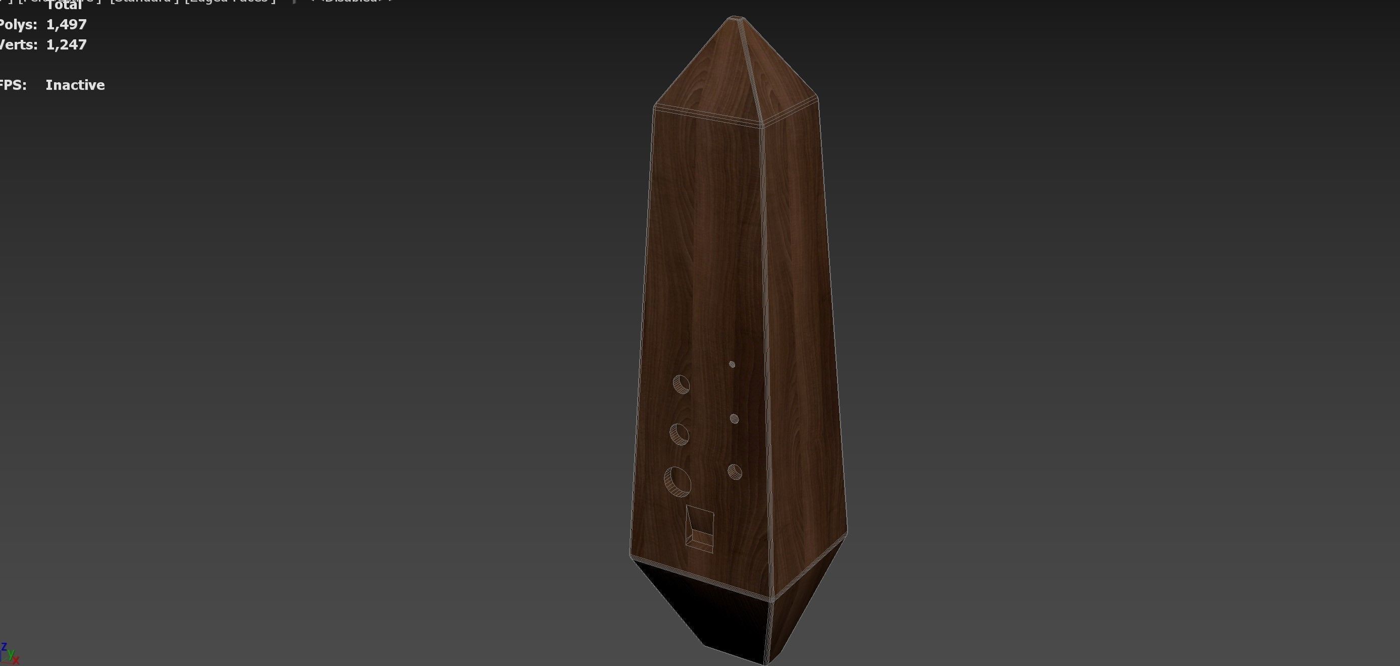 Hind Obelisk Alto Ocarina  Low-poly 3D model_9