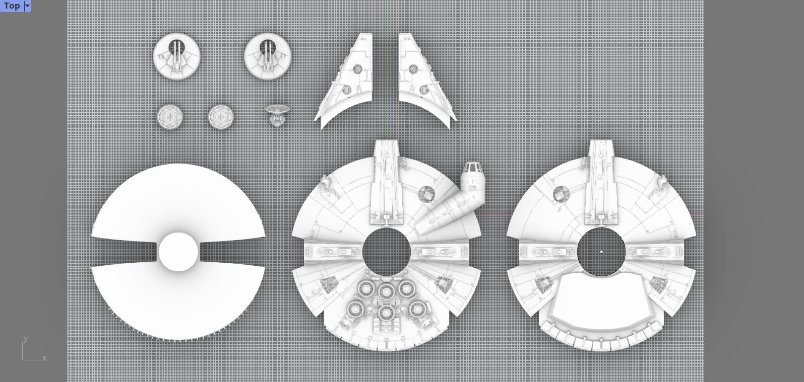 Millennium Falcon 3D print model_5