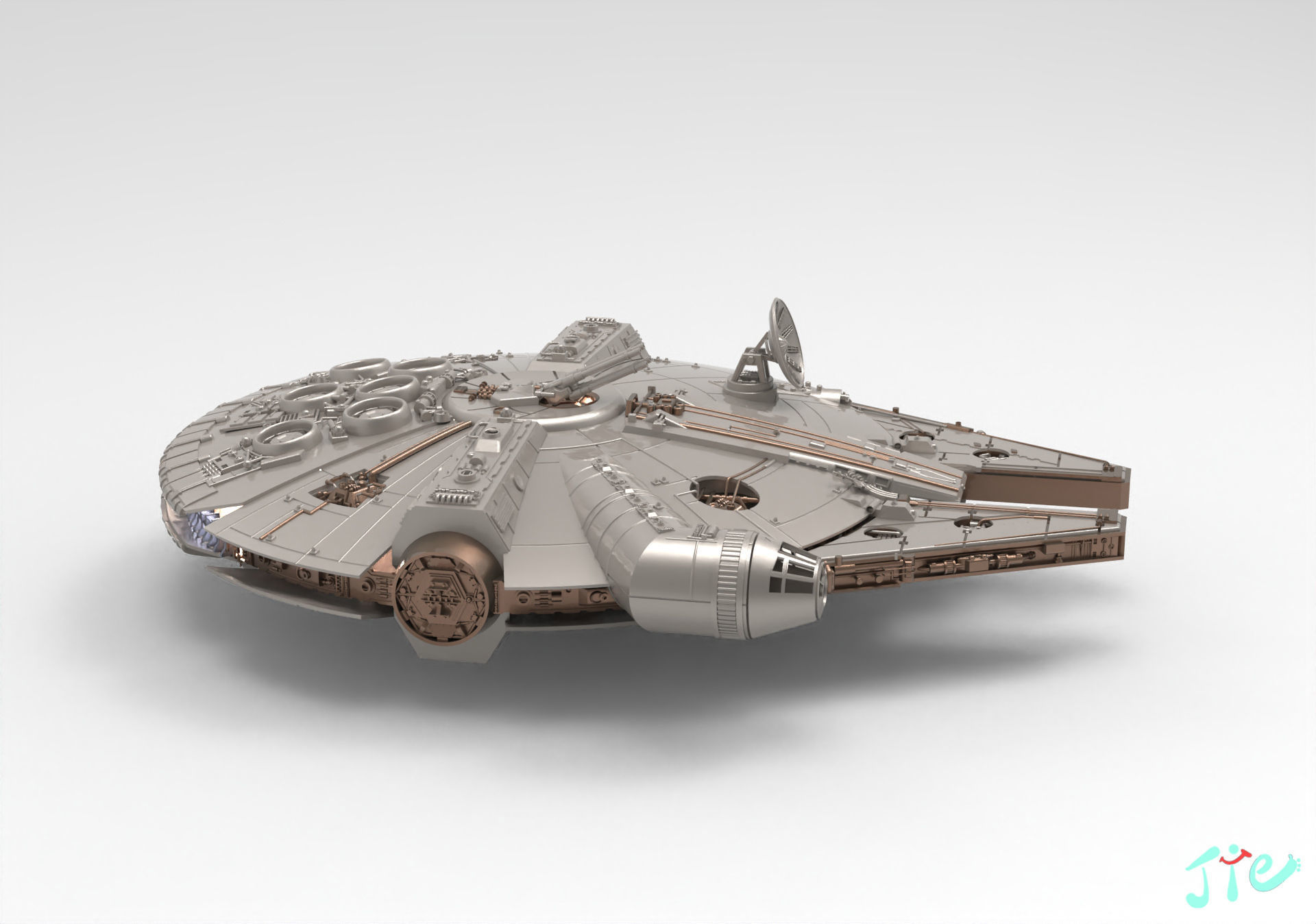 Millennium Falcon 3D print model_2