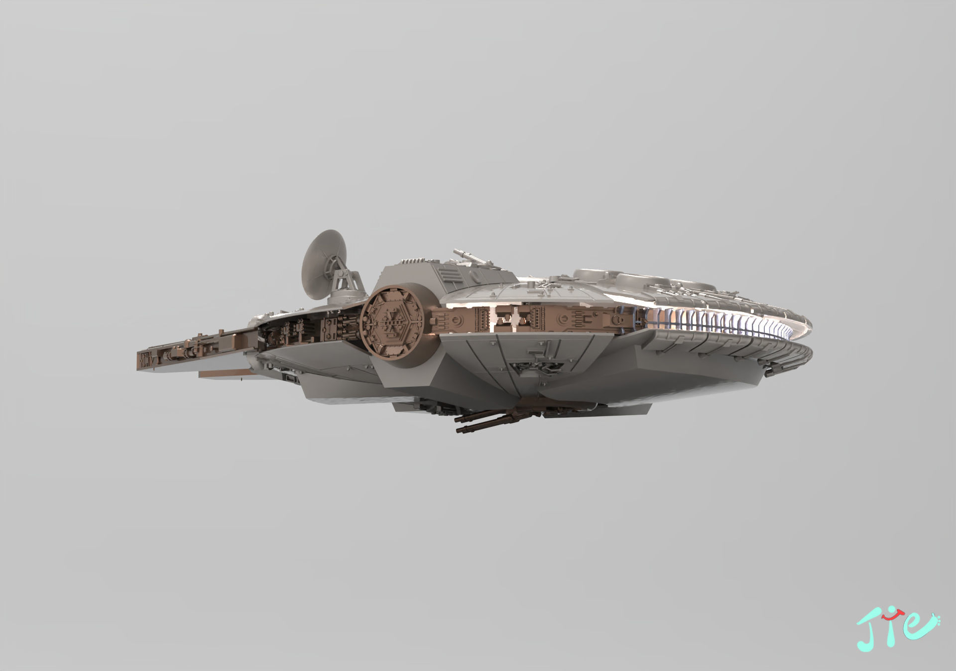 Millennium Falcon 3D print model_1