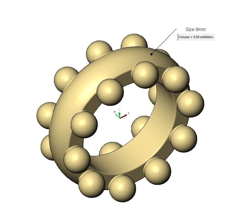 Beaded ring charm and bracelet bead 3D print model_11