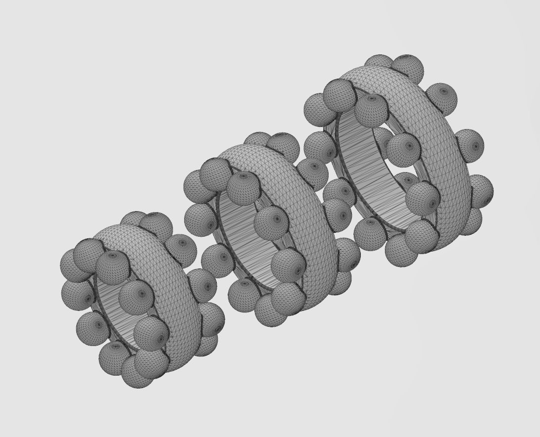 Beaded ring charm and bracelet bead 3D print model_12