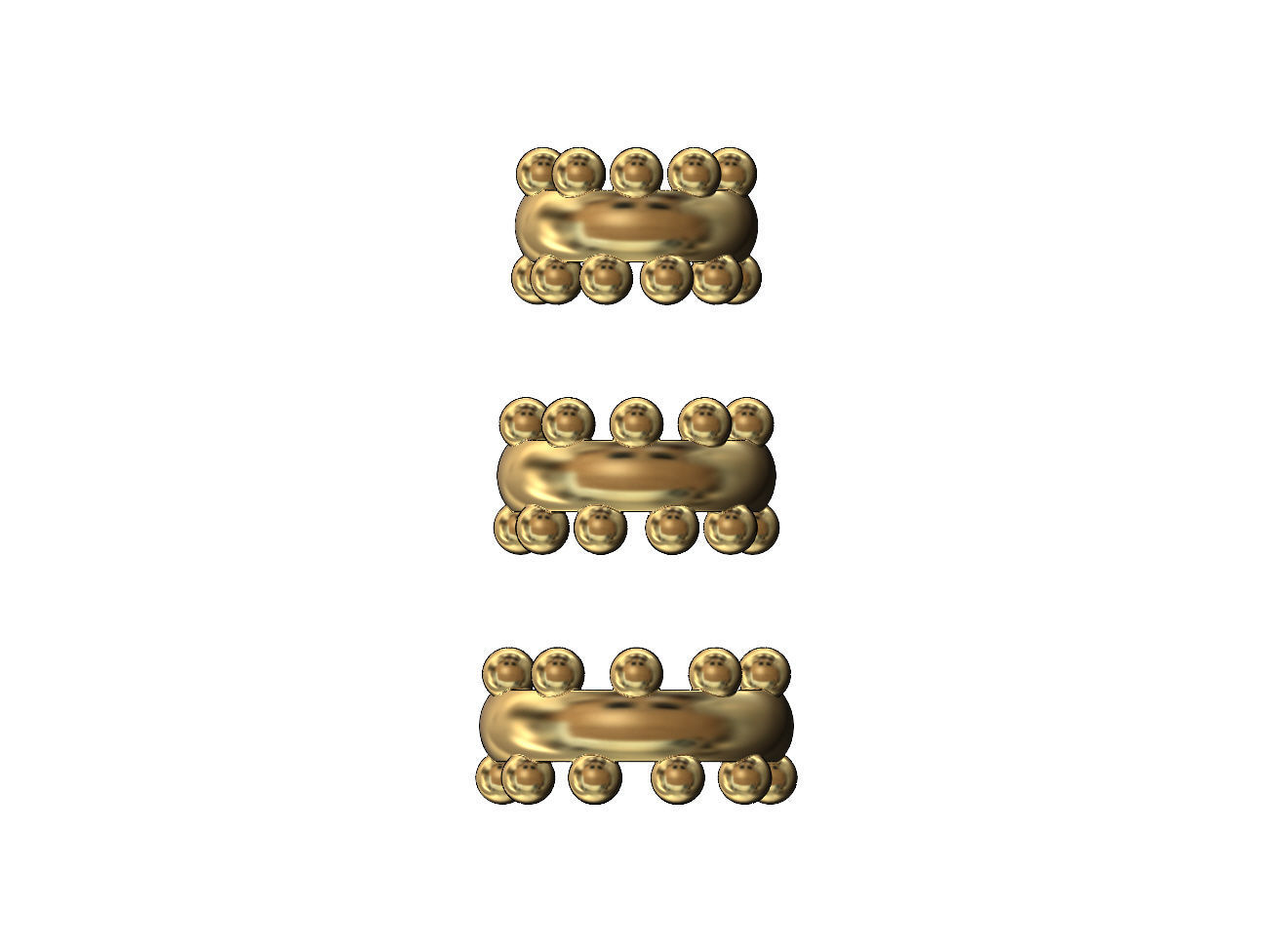 Beaded ring charm and bracelet bead 3D print model_1