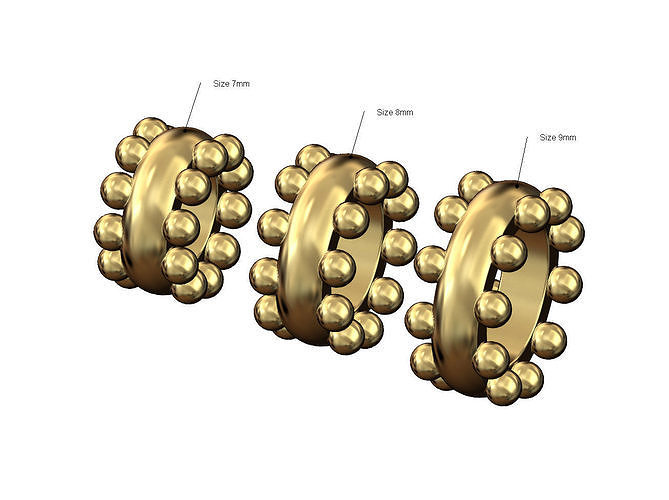 Beaded ring charm and bracelet bead 3D print model