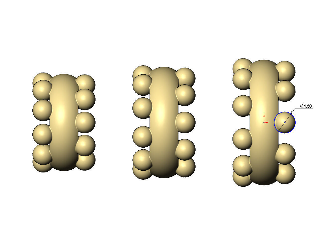 Beaded ring charm and bracelet bead 3D print model_5