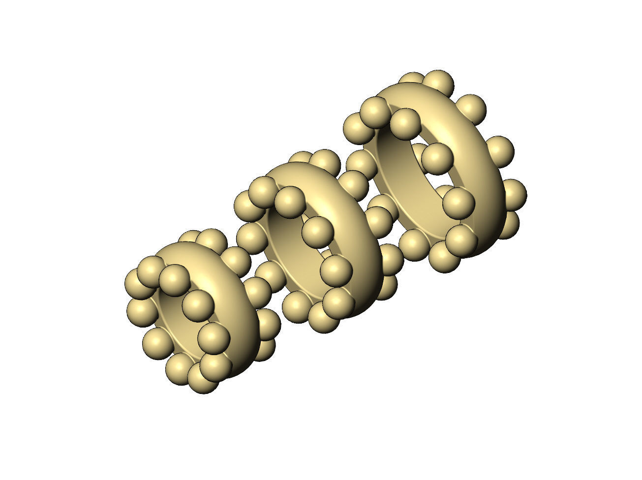 Beaded ring charm and bracelet bead 3D print model_3