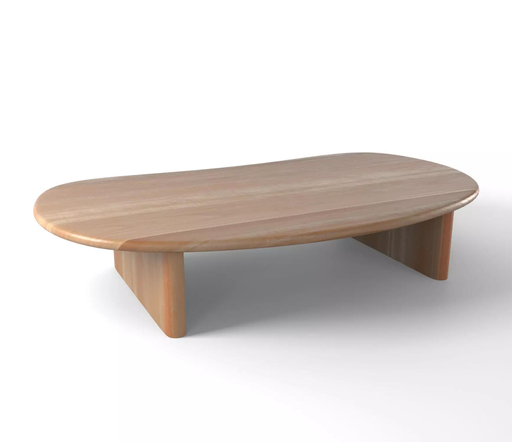 Wooden coffee table 3D model_0