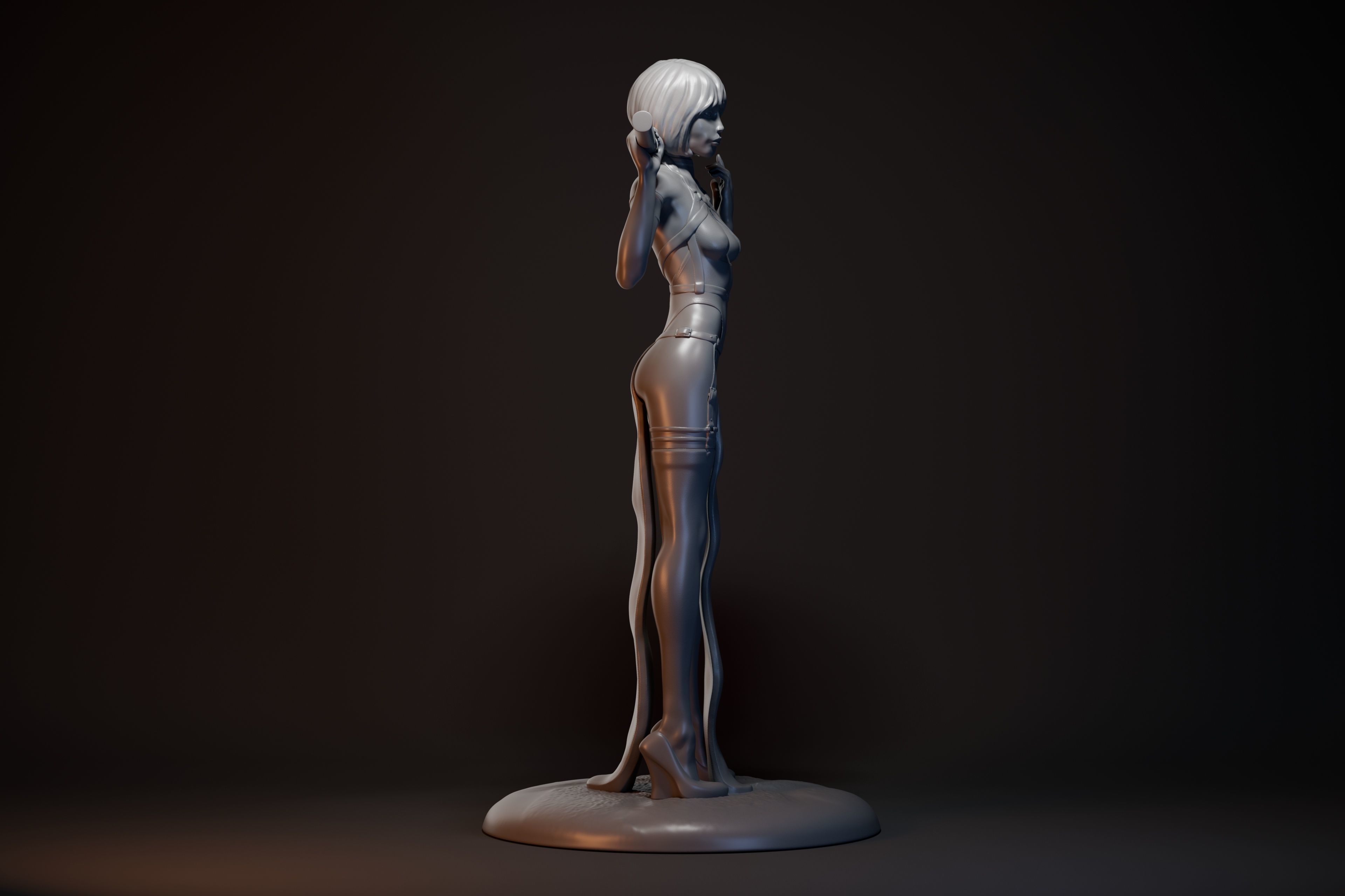 Katana girl 3D print model_6