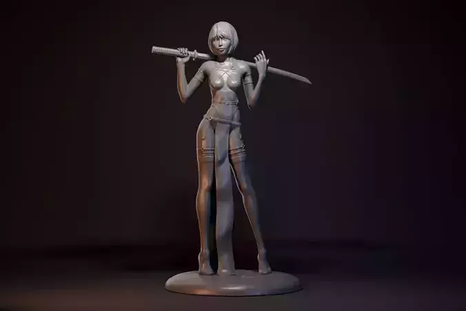 Katana girl 3D print model