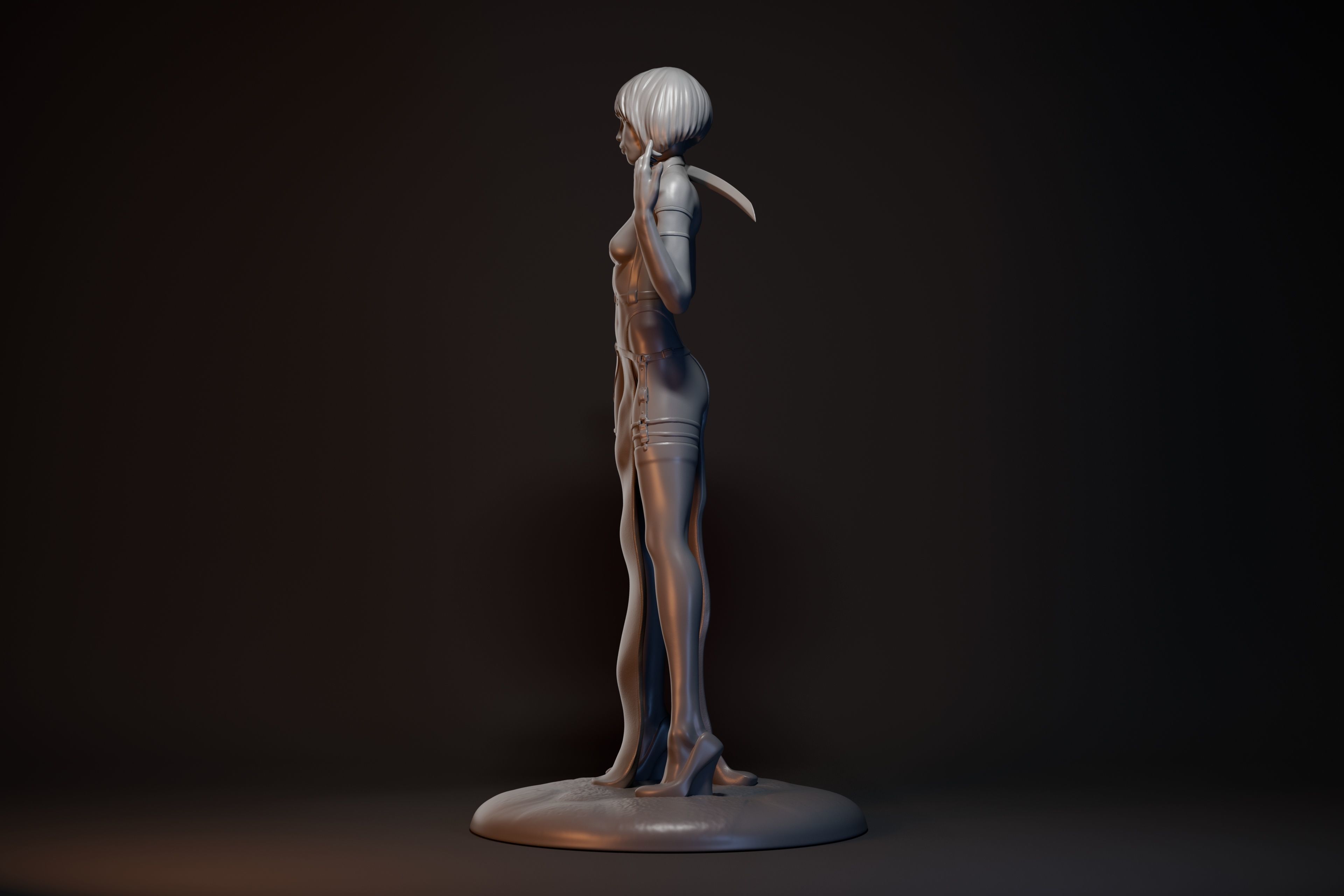 Katana girl 3D print model_19