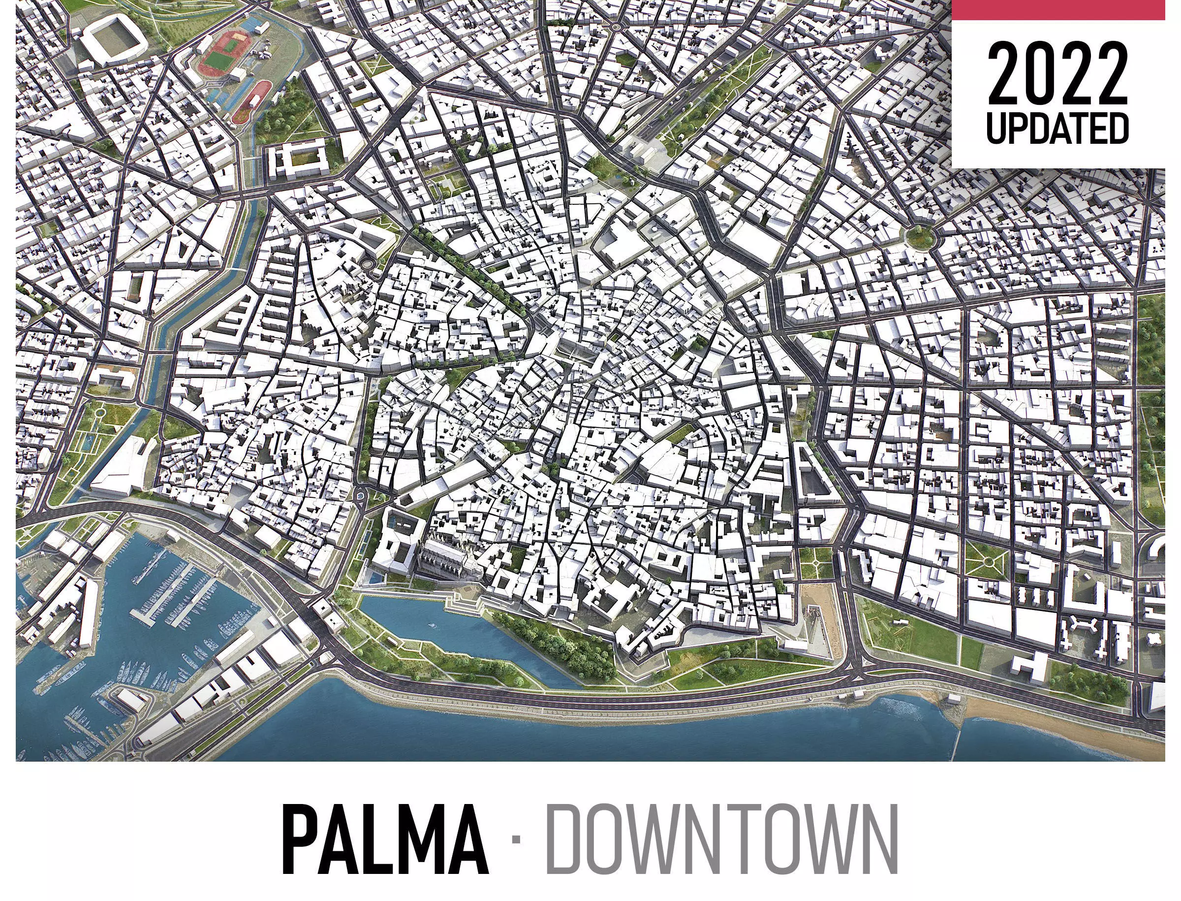 Palma Low-poly 3D model_0