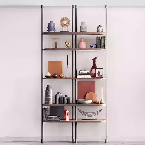Stylish Decor On The Shelves 3D model