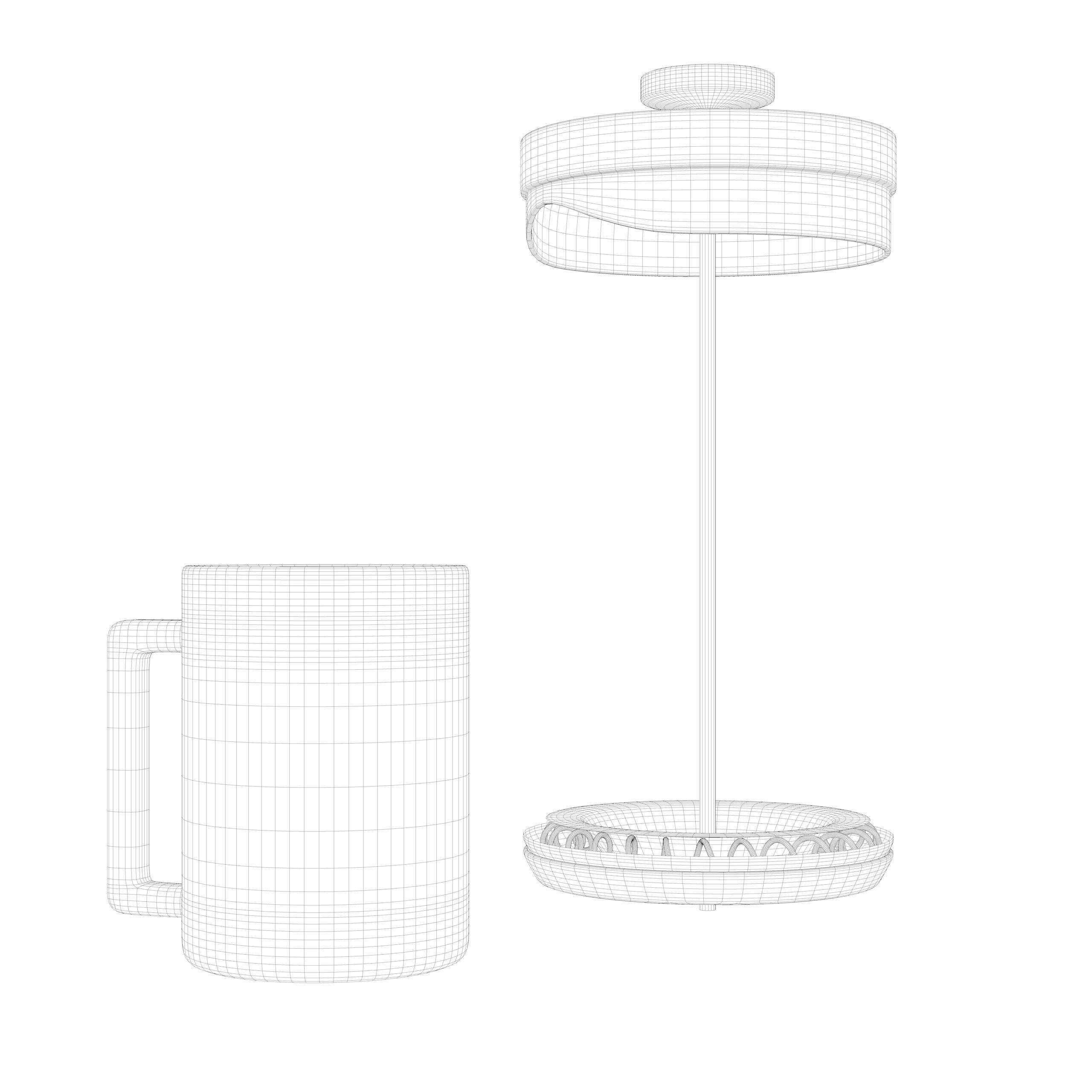 Bambu French Press 3D Model FP002 3D model_11