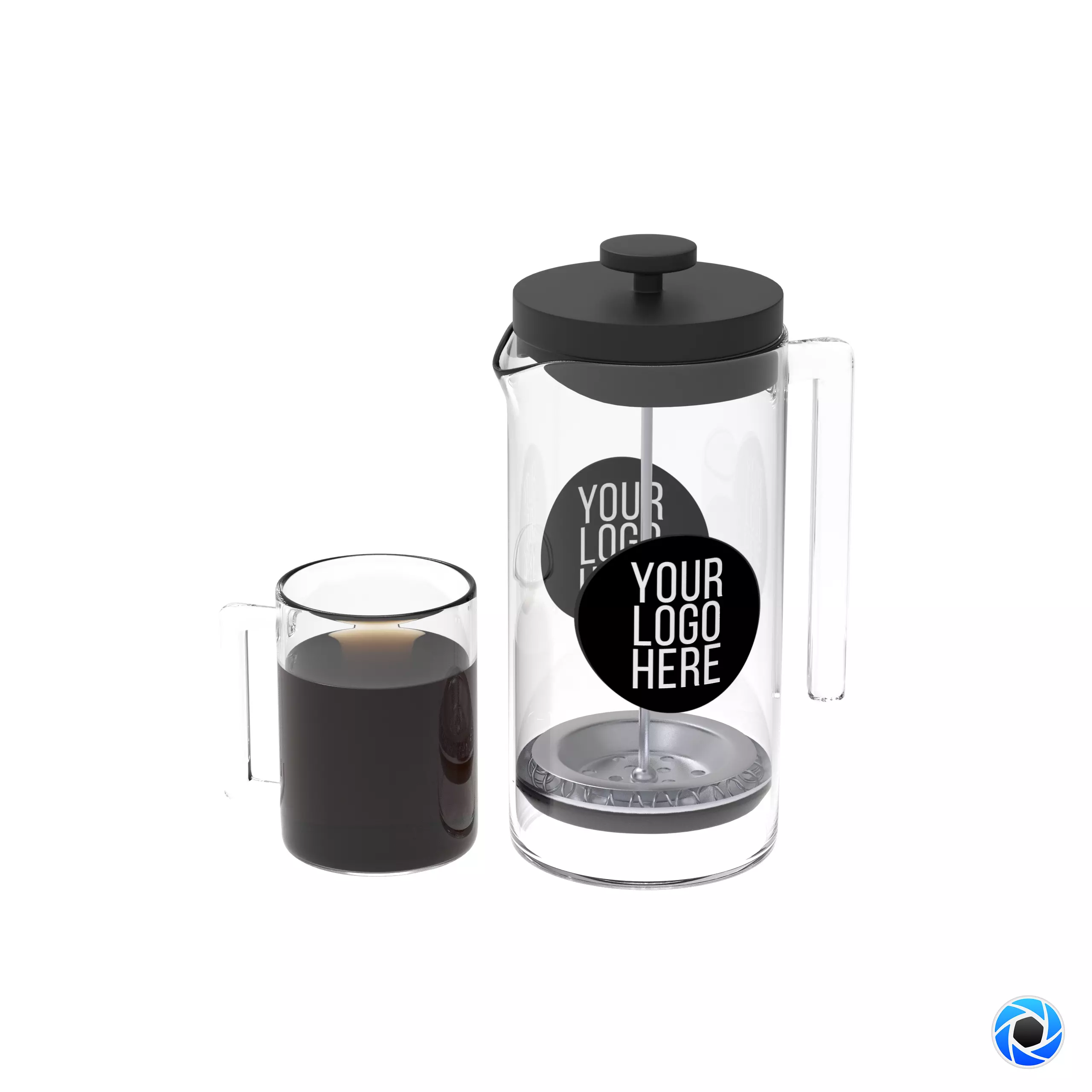 Bambu French Press 3D Model FP002 3D model_0