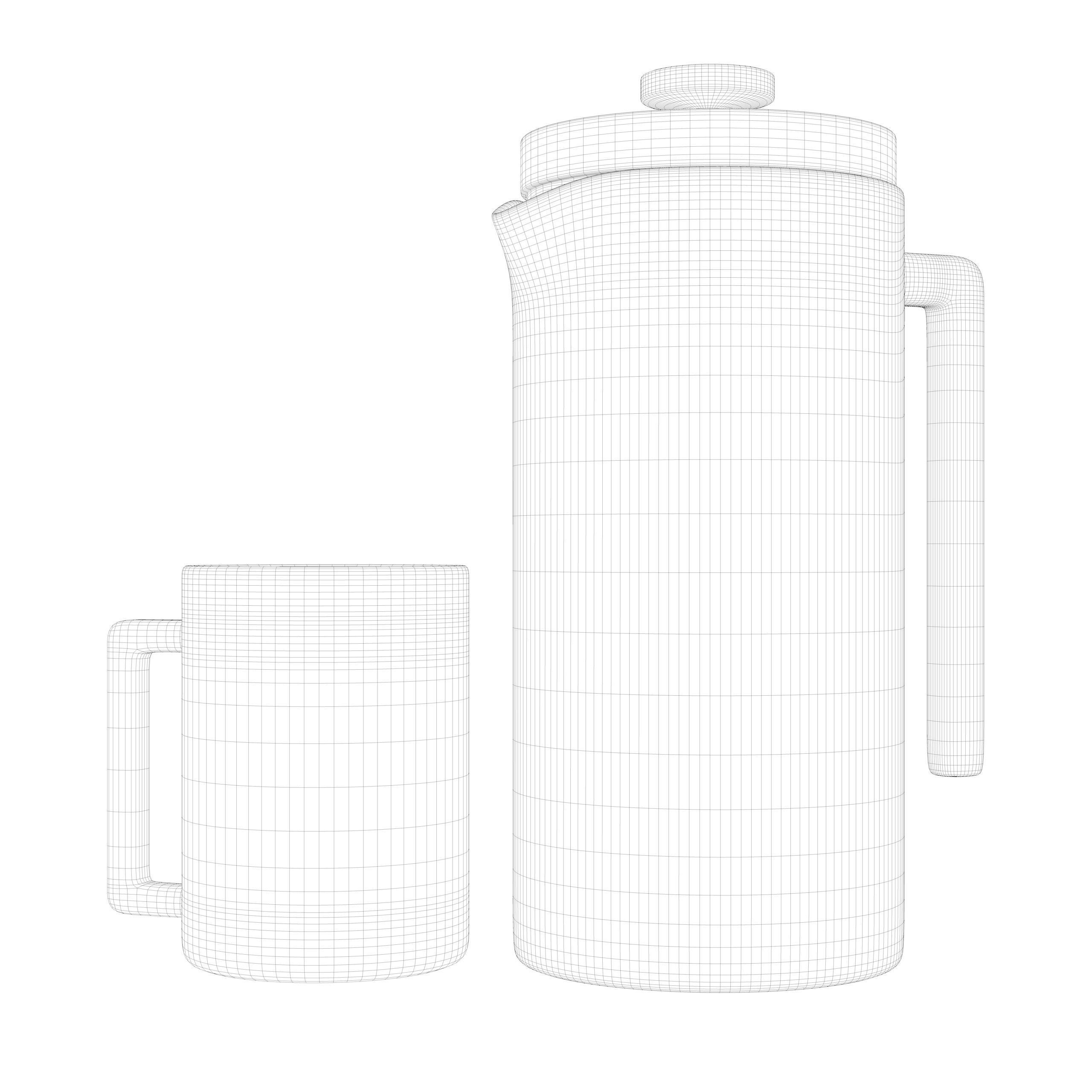 Bambu French Press 3D Model FP002 3D model_10