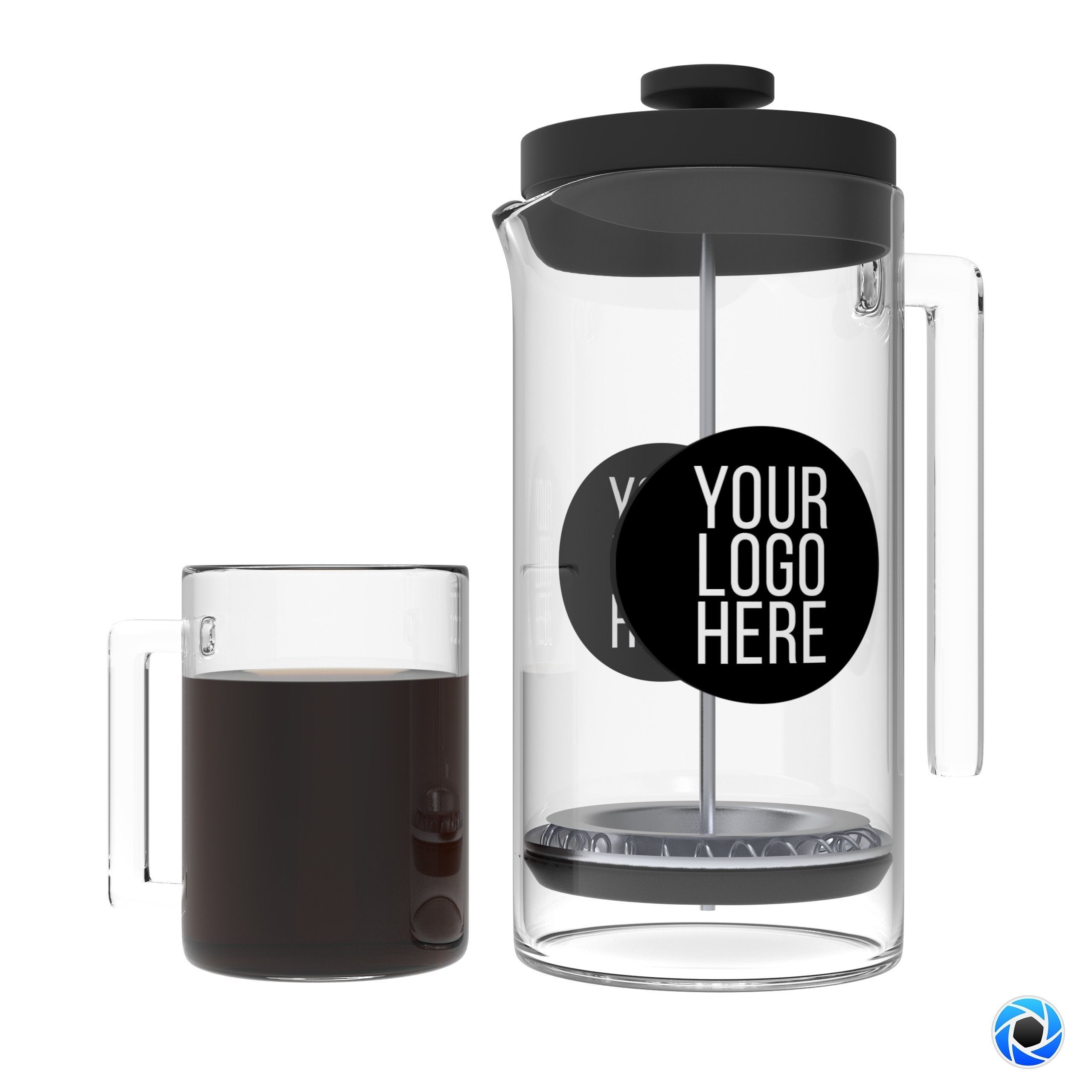 Bambu French Press 3D Model FP002 3D model_7