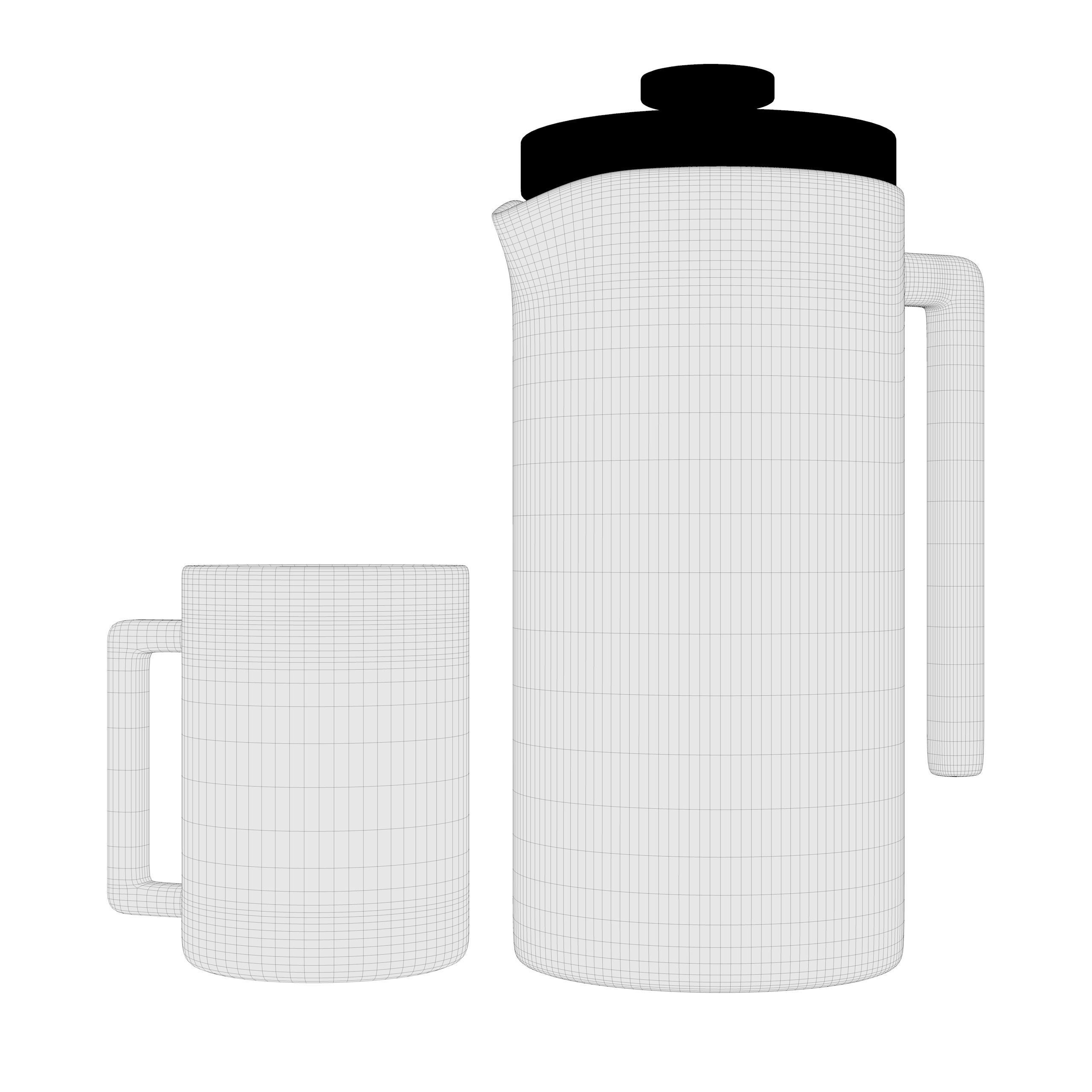 Bambu French Press 3D Model FP002 3D model_12