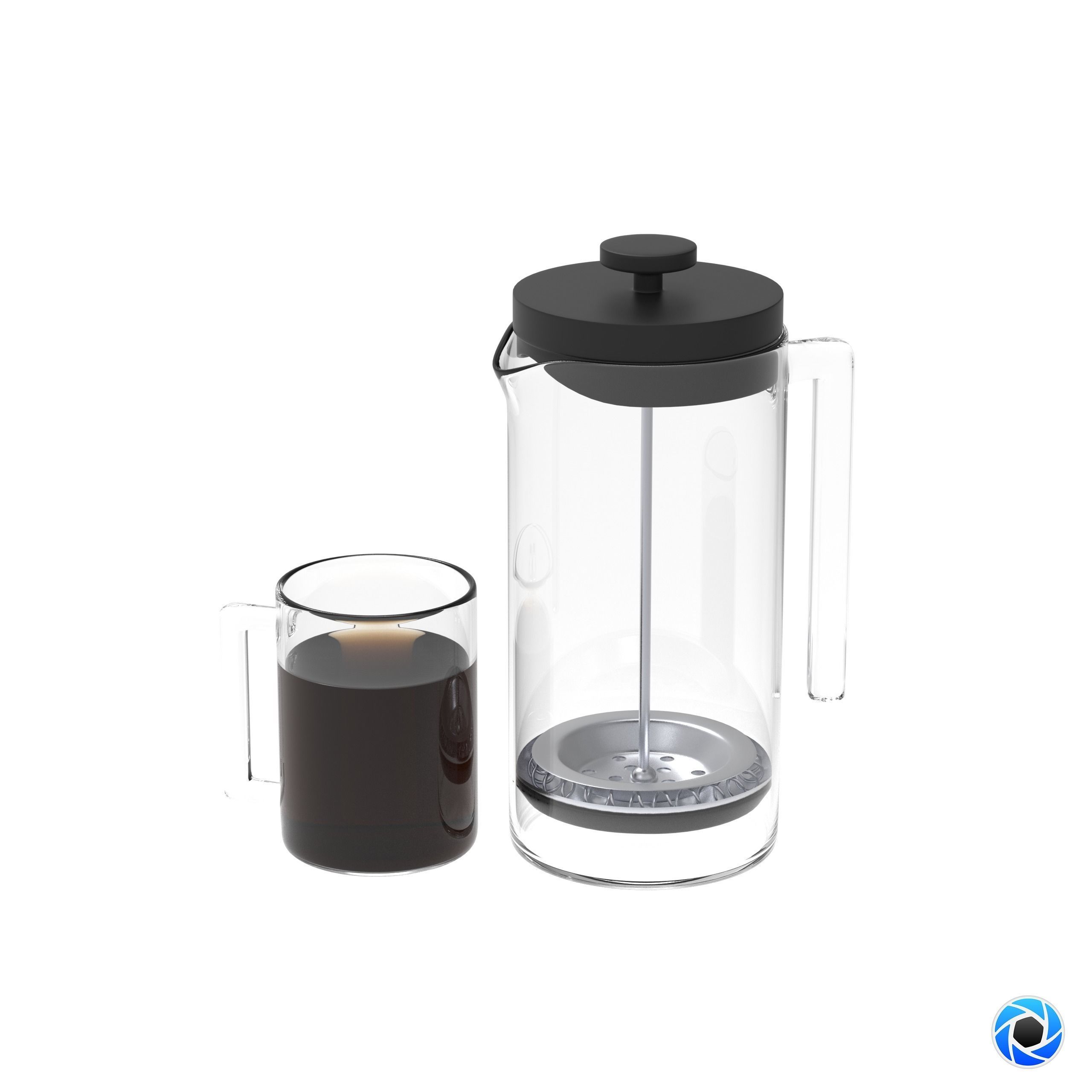 Bambu French Press 3D Model FP002 3D model_14