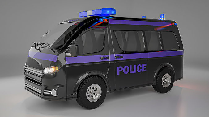 Minibus Van Low-poly 3D model