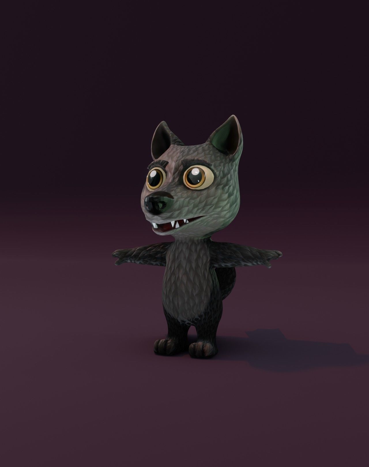 Cartoon Wolf Rigged 3D Models Low-poly 3D model_76