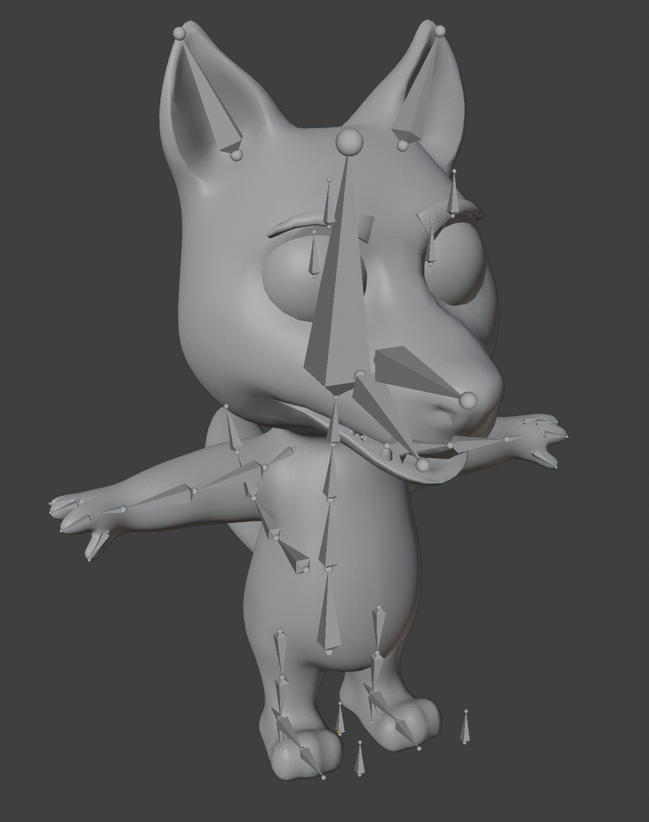 Cartoon Wolf Rigged 3D Models Low-poly 3D model_3