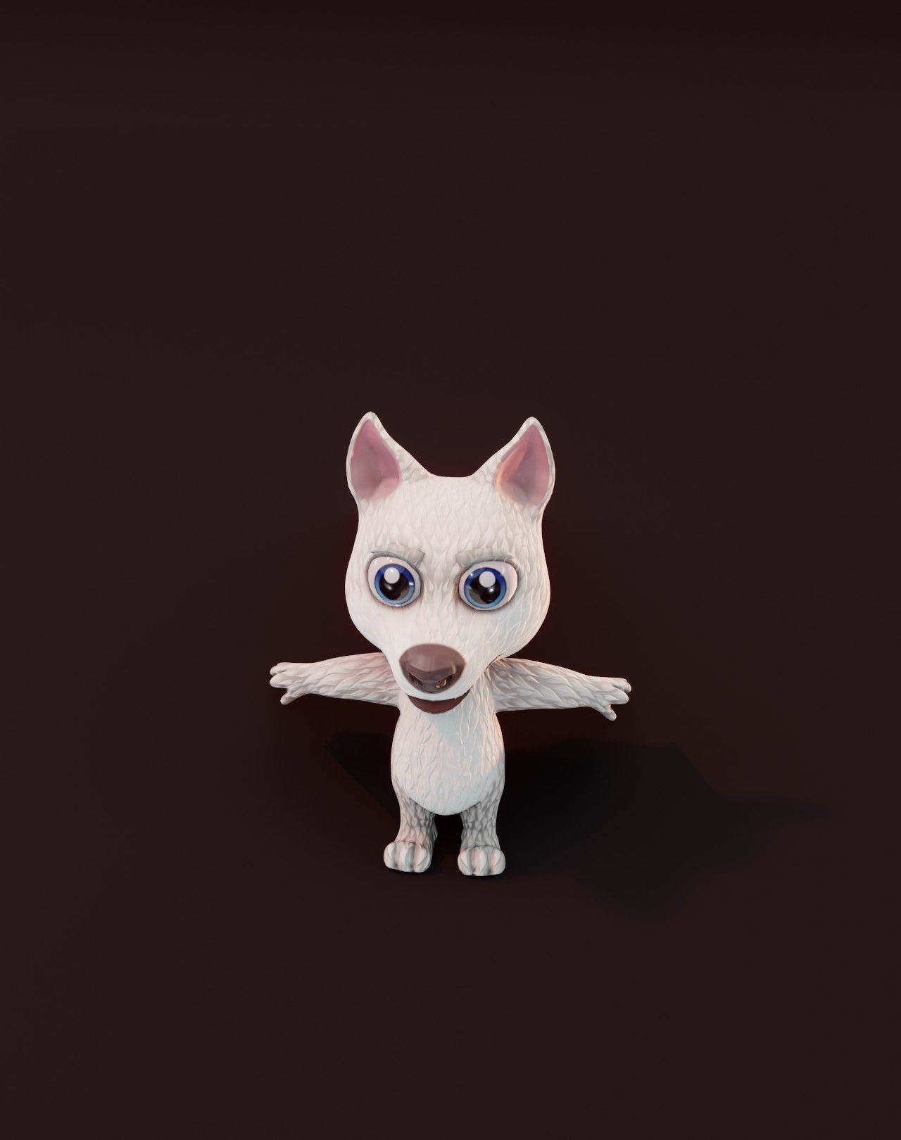 Cartoon Wolf Rigged 3D Models Low-poly 3D model_28