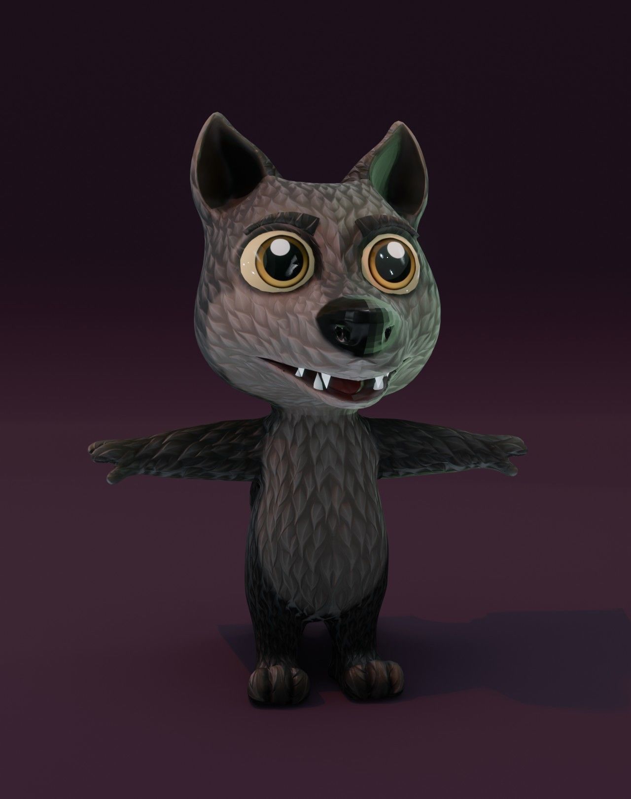 Cartoon Wolf Rigged 3D Models Low-poly 3D model_77
