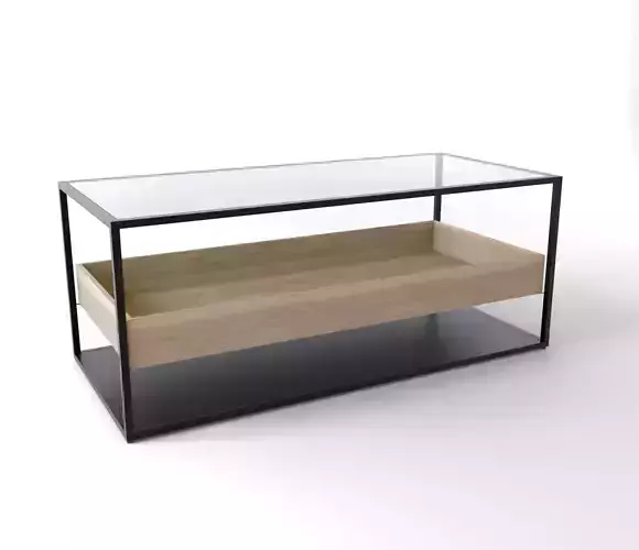 Glass coffee table