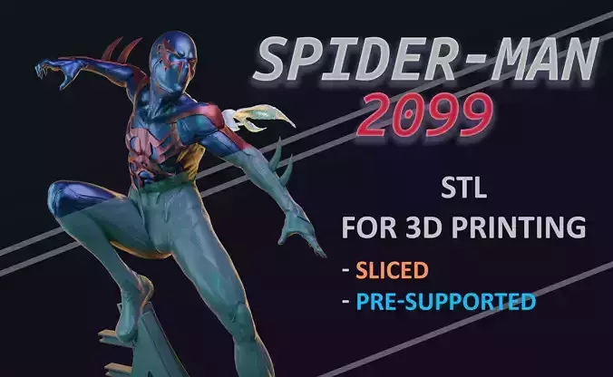 Spider-Man 2099 Statue 3D print model
