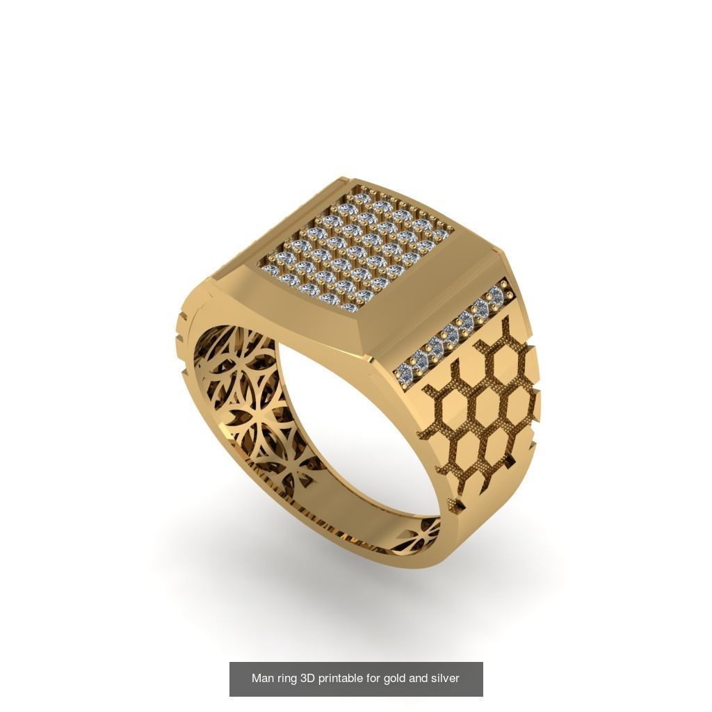 Man 3d Ring Jewellery Models collection 30 pieces _13
