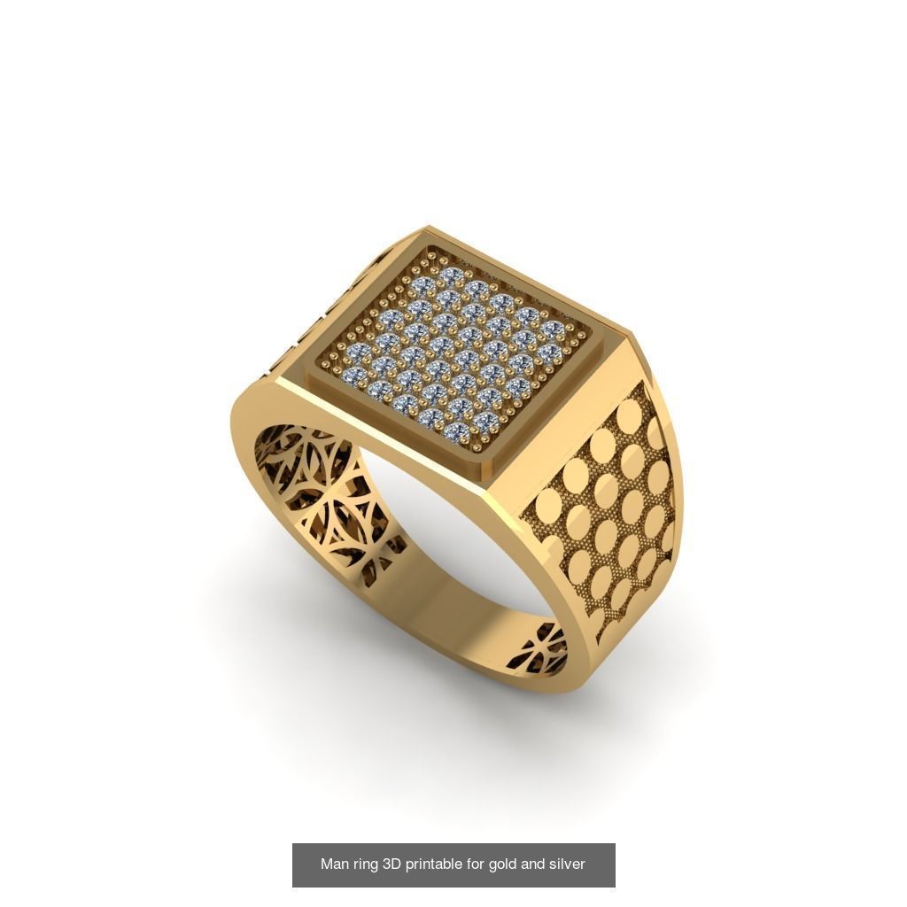 Man 3d Ring Jewellery Models collection 30 pieces _11