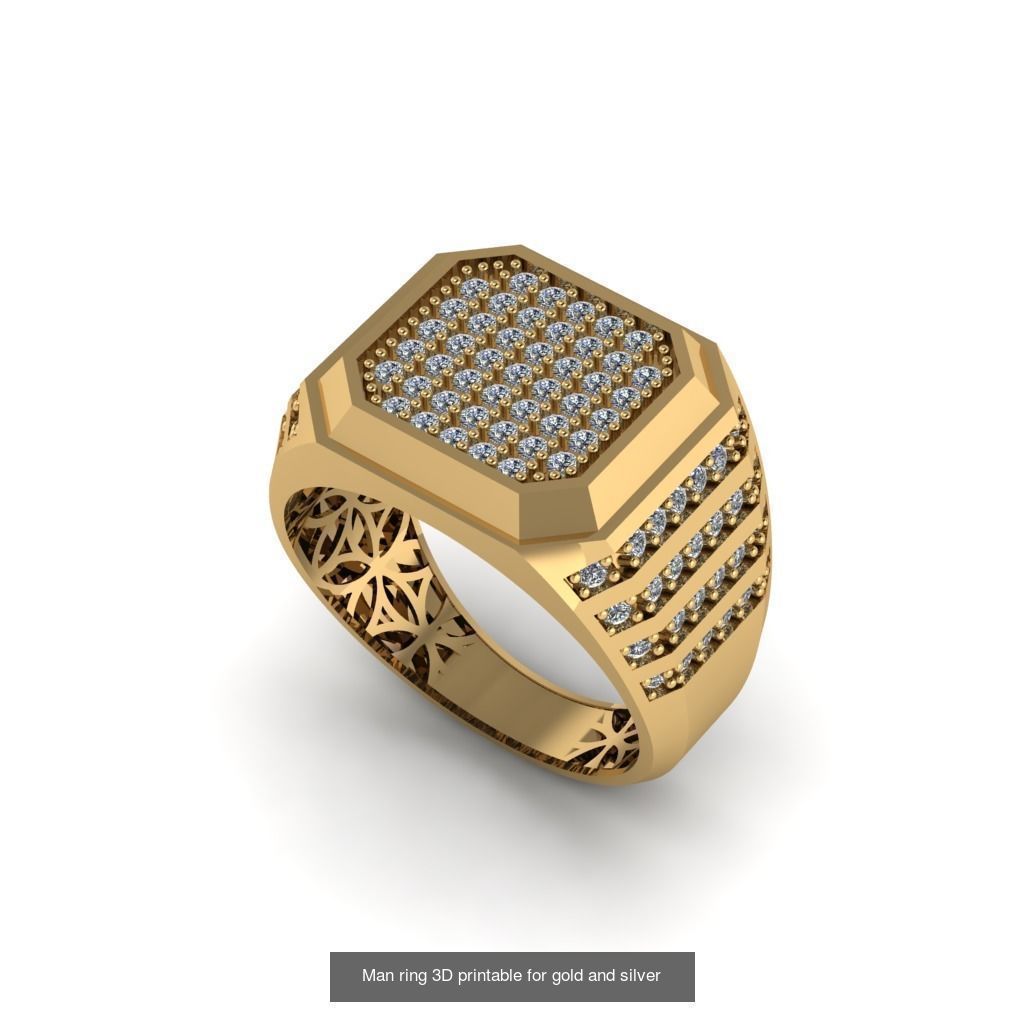 Man 3d Ring Jewellery Models collection 30 pieces _12