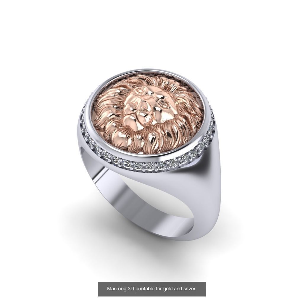 Man 3d Ring Jewellery Models collection 30 pieces _21