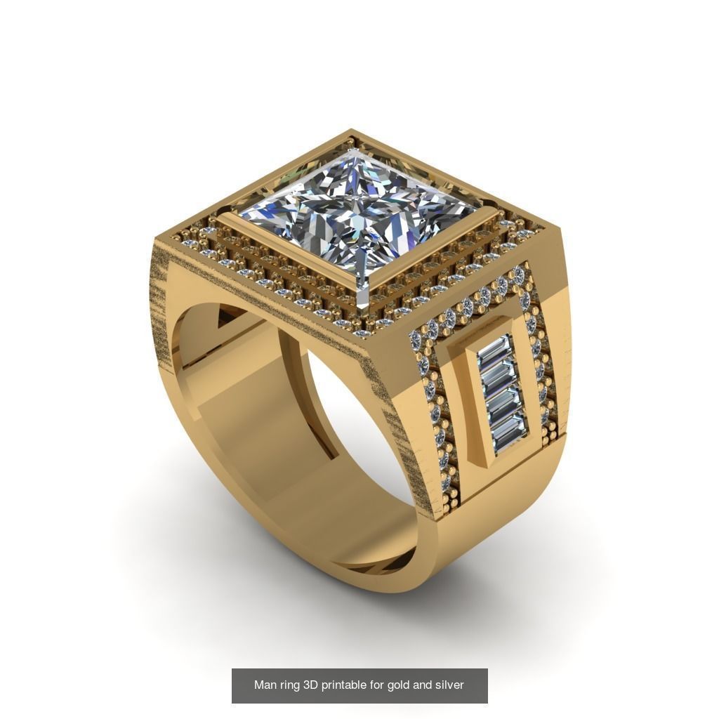 Man 3d Ring Jewellery Models collection 30 pieces _31