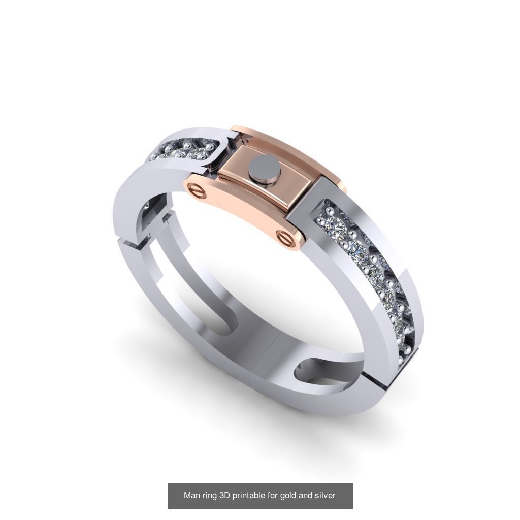 Man 3d Ring Jewellery Models collection 30 pieces _6