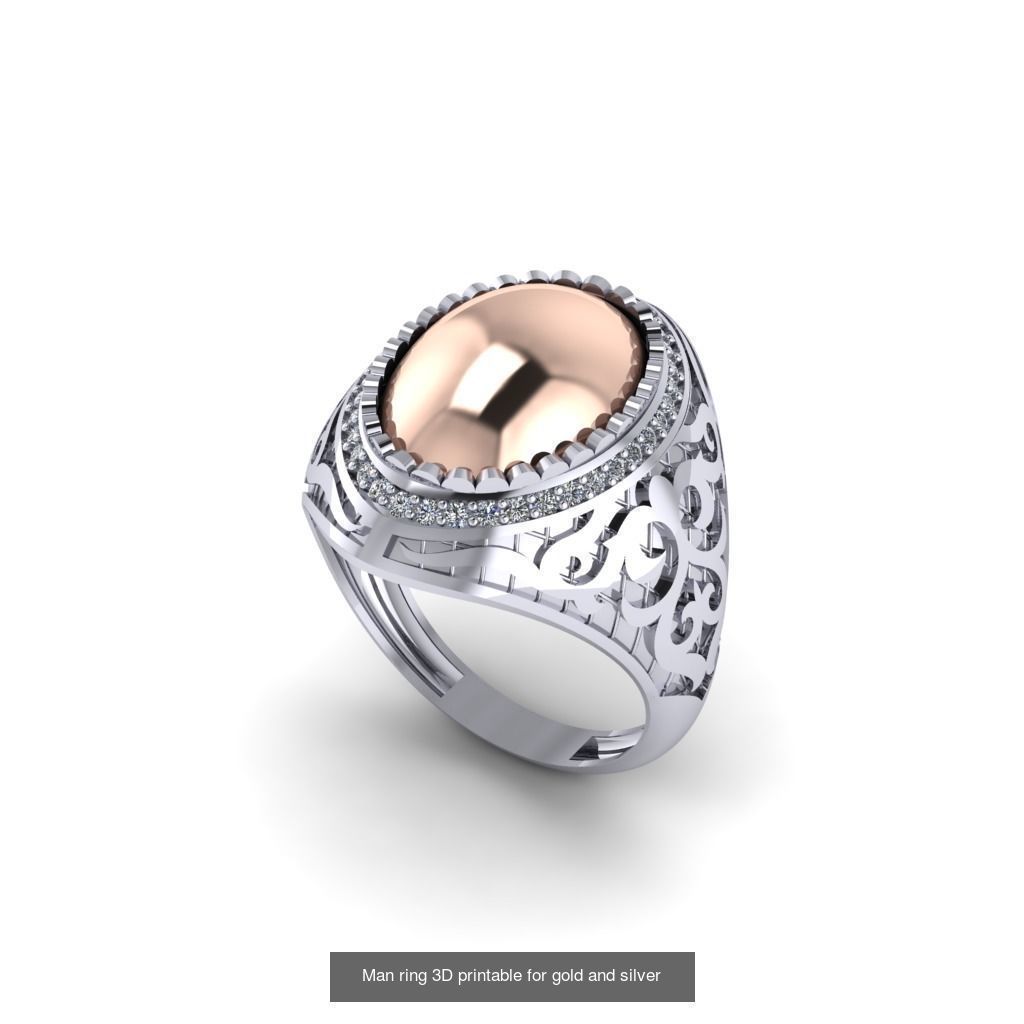 Man 3d Ring Jewellery Models collection 30 pieces _14